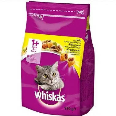 

Whiskas, сухой корм - вкусные подушечки с курицей для взрослых кошек, 950 г