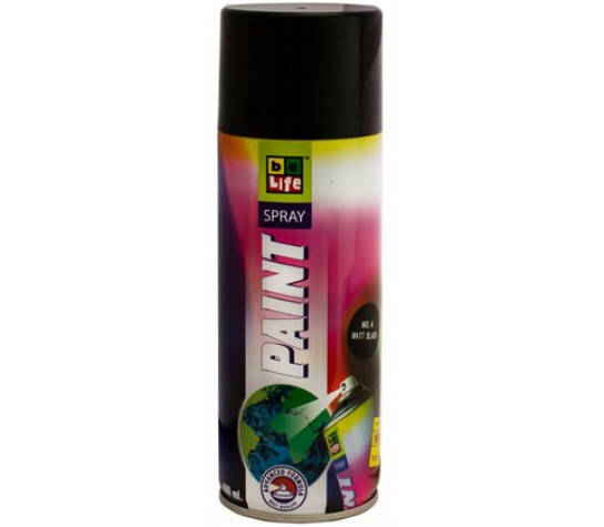 

Краска матовая черная 400ml BeLife 100% акрил, Черный