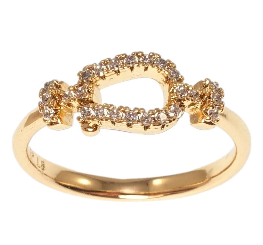 

Кольцо Xuping Позолота 18K "Замысловатый орнамент с цирконием" р 18,18.5