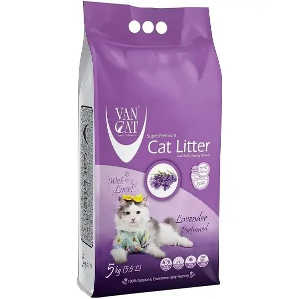

Наполнитель бентонитовый VanCat Lavender для туалета 5 кг.
