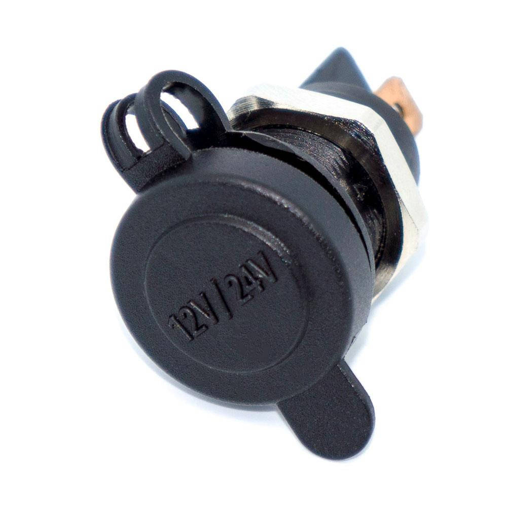 

Разъём авто, гнездо прикуривателя EURO c крышкой, mini, 12V/24V, диаметр 16мм