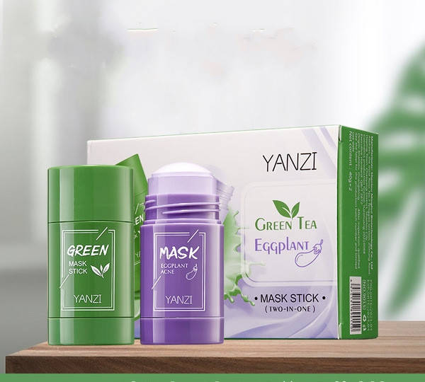 

Маска глиняная в стике набор с чаем матча и баклажан, по 40 г Green Mask stik