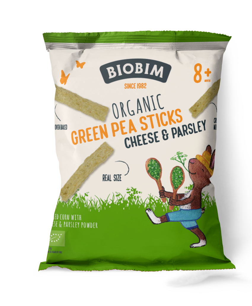 

Снеки органические «Паффы зеленый горошек с сыром и петрушкой» BioBim, 25г
