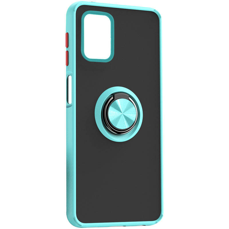 

TPU+PC чехол Deen ColorEdgingRing for Magnet для ZTE Blade V20 Smart, Голубой