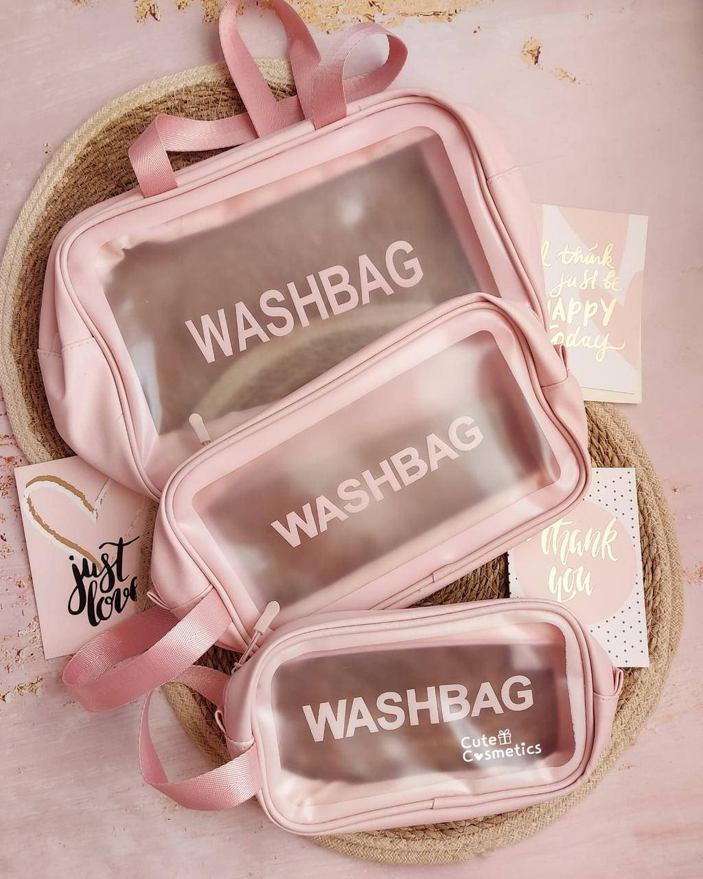 

Набір косметичок WASHBAG з еко - шкіри (3 шт різного розміру)