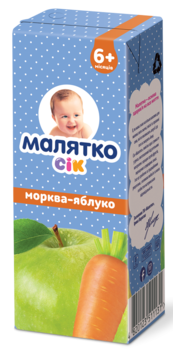 

Детский сок Малятко 200мл Яблоко-морковь