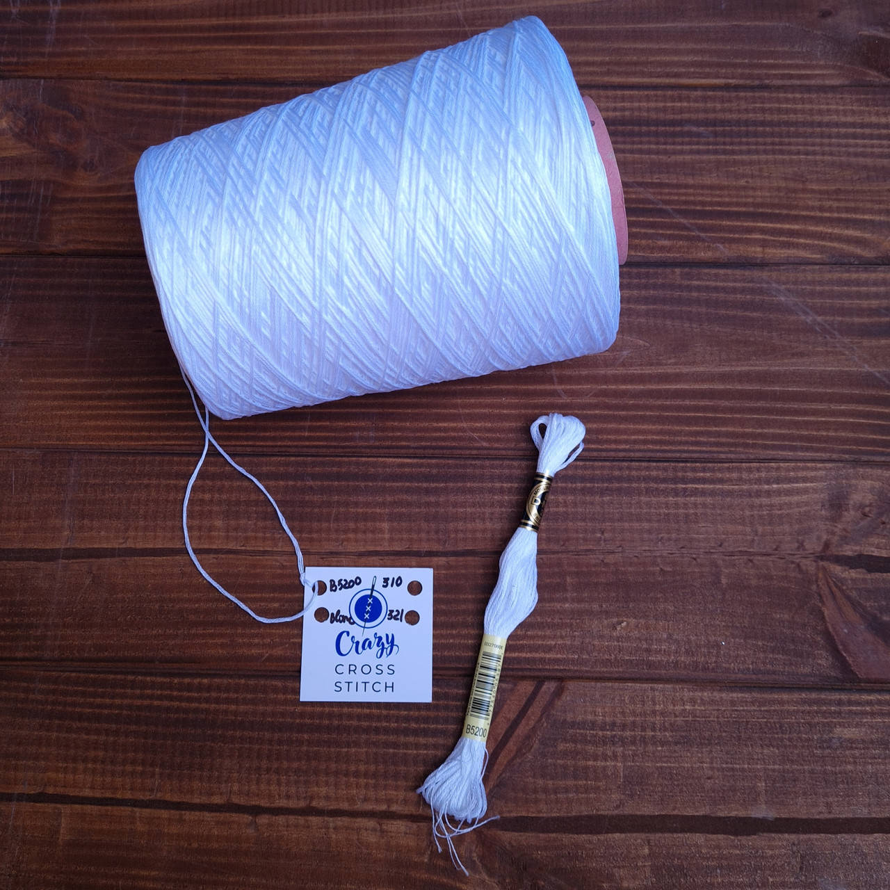 

Мулине DMC В5200 Bright white на метраж, Белый