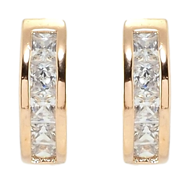 

Серьги Xuping Позолота 18K гвоздики (пусеты) "Дорожки кристаллов"