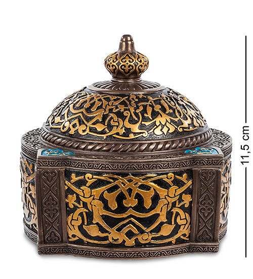 

Шкатулка с орнаментом Veronese Арабеска 11,5 см 1903767, Коричневый