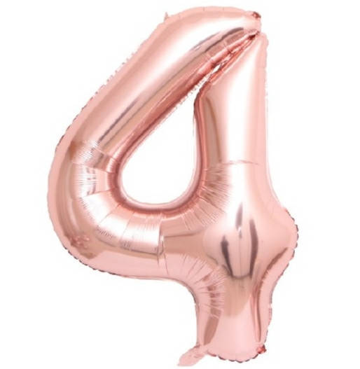 

Фольгированная цифра Slim STAR розовое золото "4" 30 "(76см) в упаковке