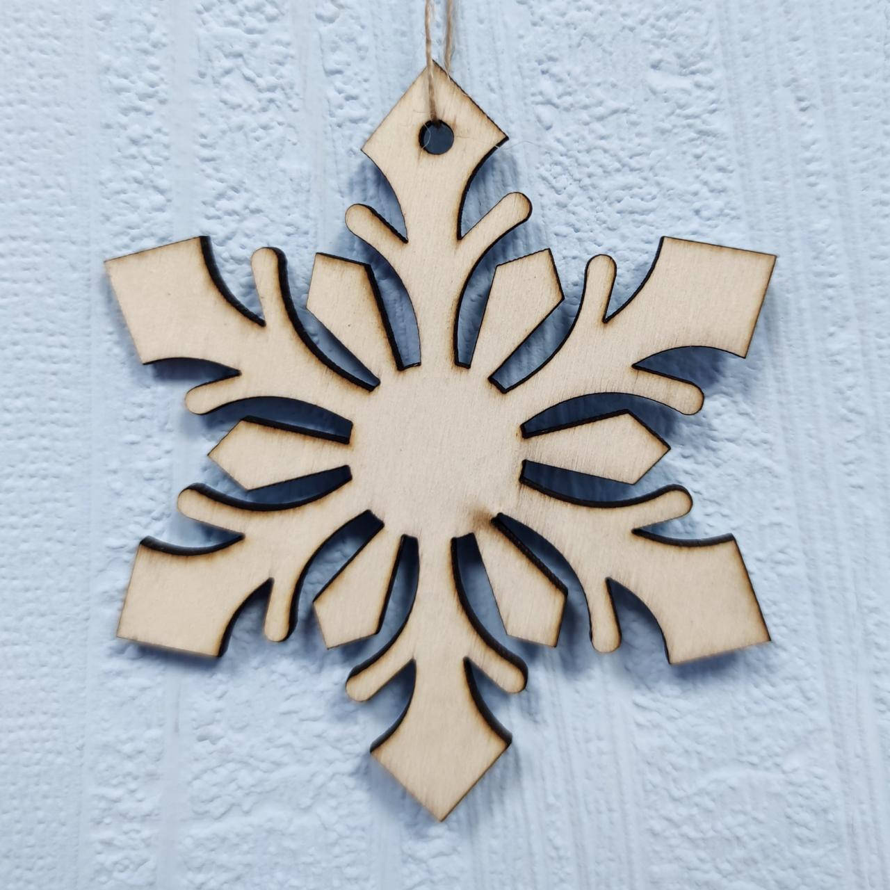 

Подвеска фанерная "Снежинка" на елку |заготовка для декора | под покраску | для декупажа