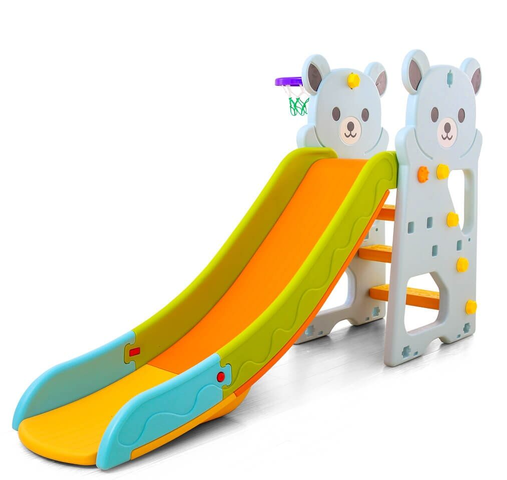 

Детская горка T - 32605 "Toti" Игровой комплекс горка с баскетбольным кольцом, Голубой