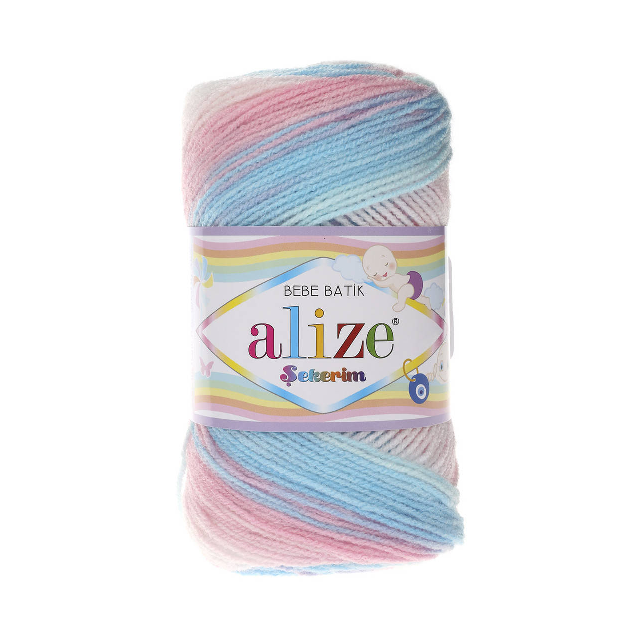 

Пряжа Alize Sekerim Bebe Batik 2604 (Ализе Шекерим бебе батик)