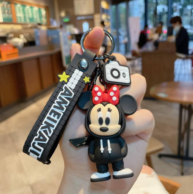 

Брелок на рюкзак, ключи Минни Маус Черный, Разные цвета