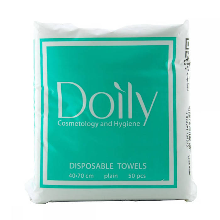 

Полотенца одноразовые в пачке COMPACT Doily 40х70см из спанлейса, сетка (50шт)
