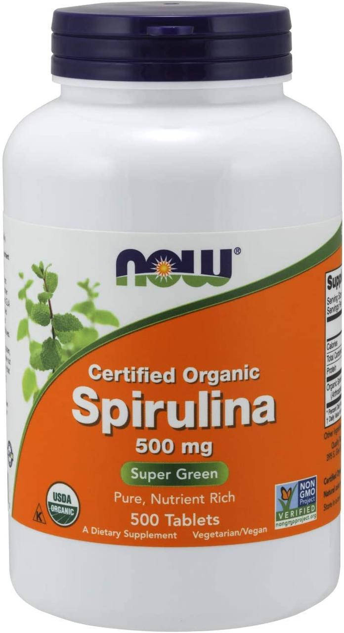 

Now Foods Certified Organic Spirulina 500mg 500 таблеток