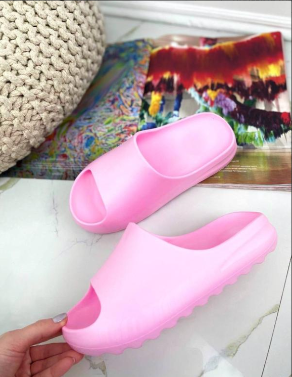 

Тапки женские Adidas Yeezy Slide Bone White,розовые