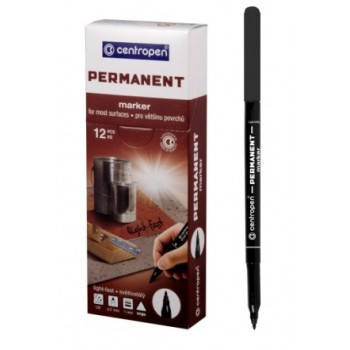 

Маркер черный перманентный тонкий 1мм Centropen 2536