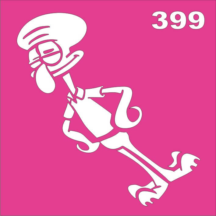 

Трафарет Сквидварт для био-тату хной, блеск тату Boni Kasel № 399