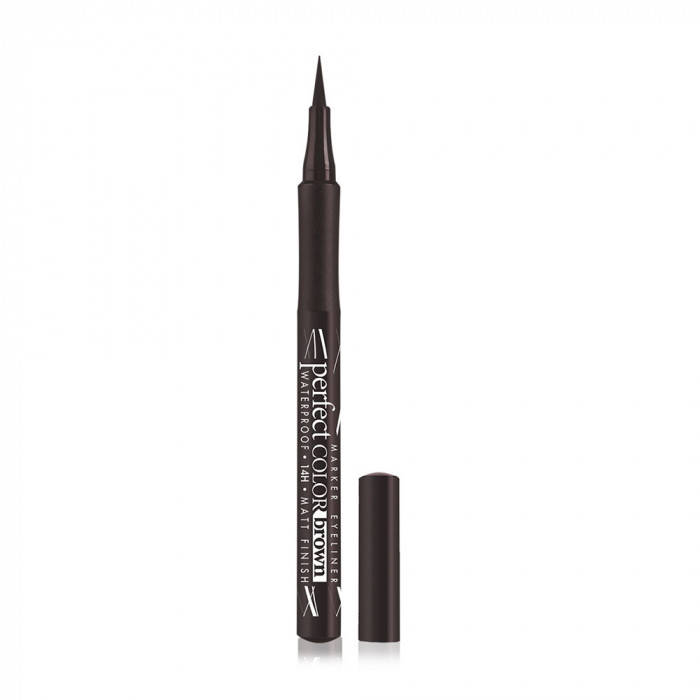 

Подводка-фломастер для глаз матовая водостойкая коричневая Luxvisage Perfect Color Waterproof 14H Matt Finish, Коричневый