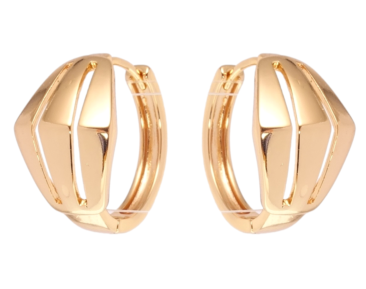 

Серьги Xuping Позолота 18K колечки "Декоративный резной орнамент"