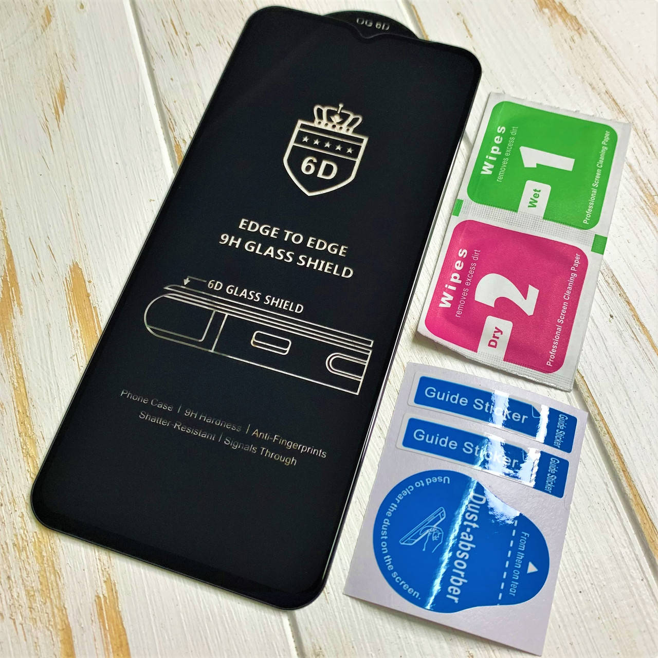 

Защитное стекло для Xiaomi Redmi 9A 6D чёрное, Прозрачный