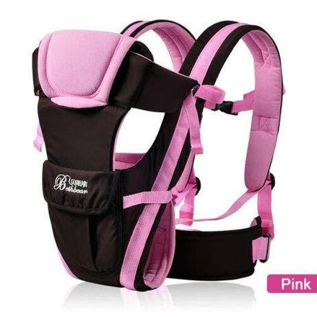 

Детский кенгуру Baby Carrier - 4в1: Эрго-рюкзак, Хипсит, Слинг, Кенгуру. Розовый