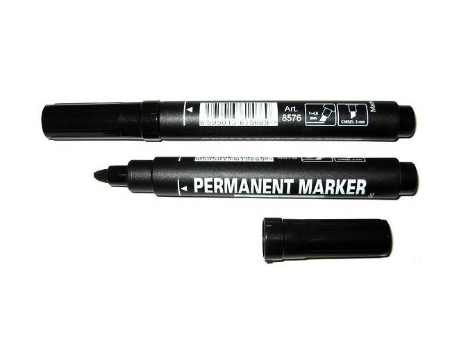 

Маркер перманентний CENTROPEN 8576 1-4,6 мм клиновидний чорний, Черный
