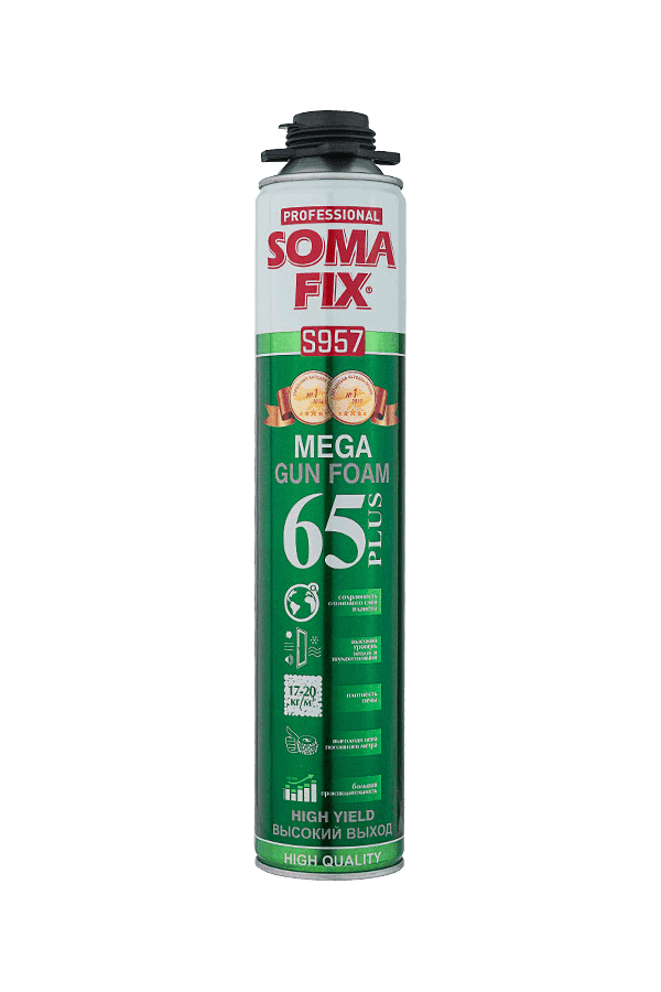 

Пена монтажная SomaFix Mega 65 Plus S957, 850 мл