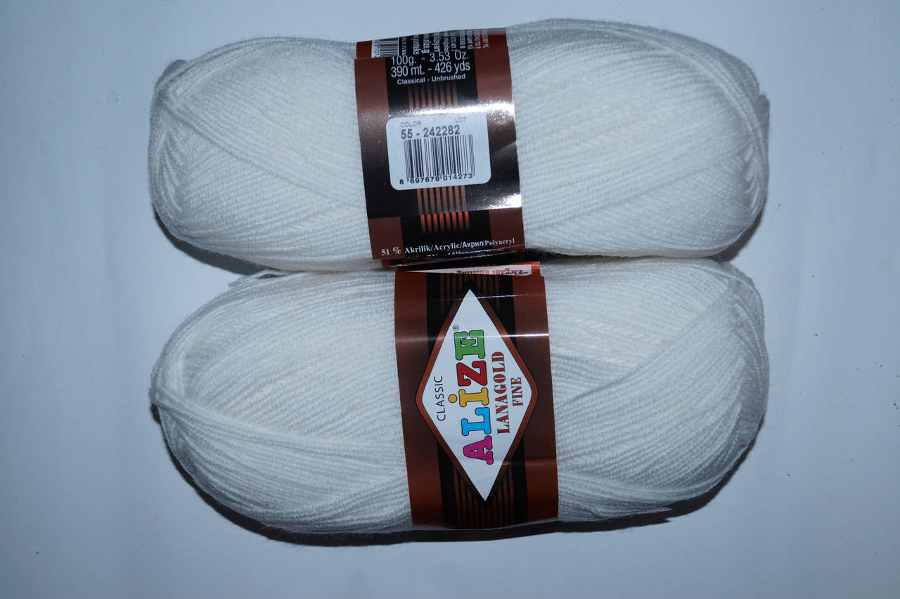 

Alize Lanagold fine - 55 белый