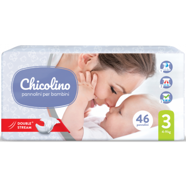 

Подгузники Chicolino 3 (4-9 кг), 46 шт