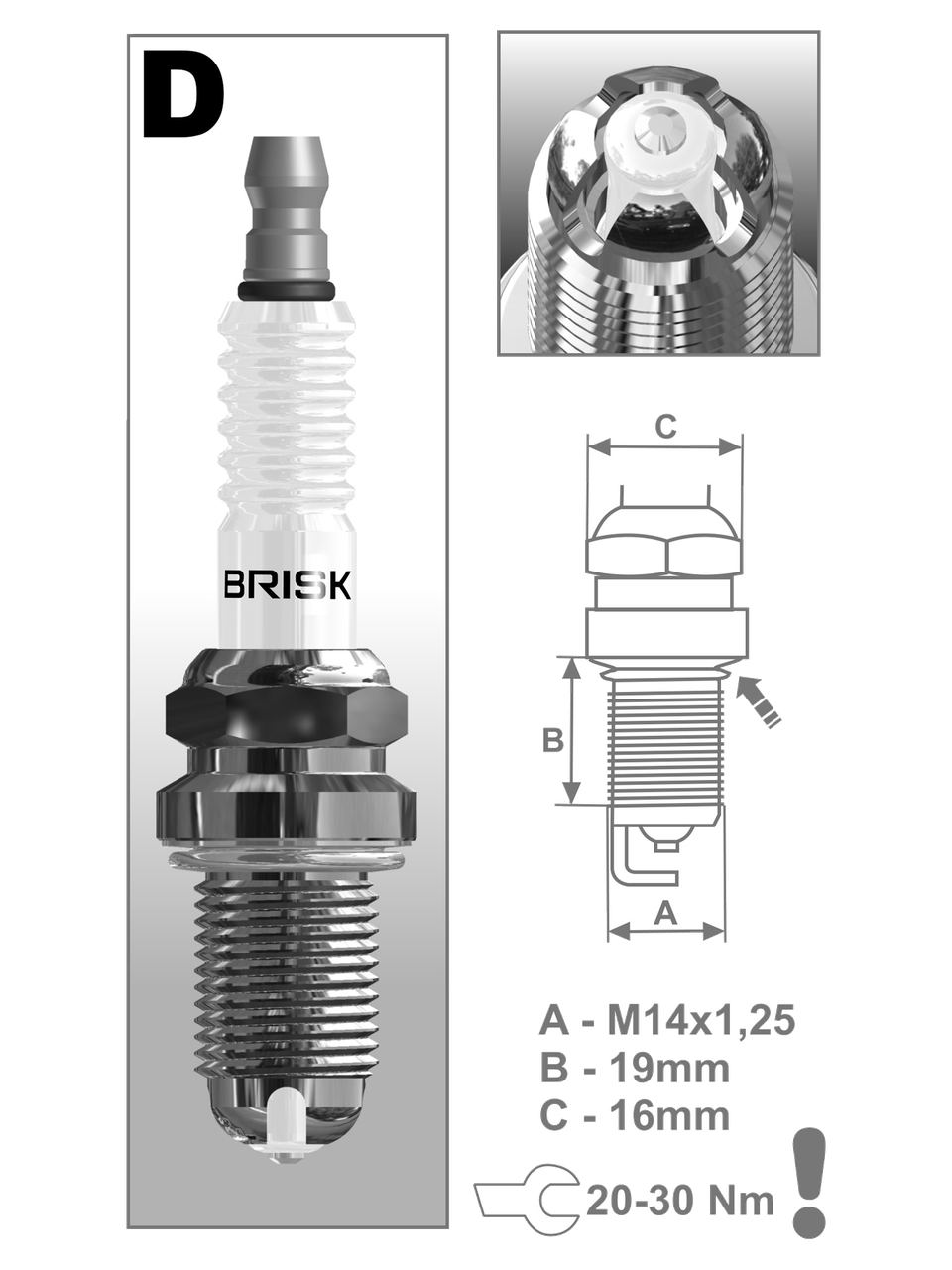 

Свечи зажигания Brisk A-Line 28 (DR15YCY) KIA, Hyundai, Toyota
