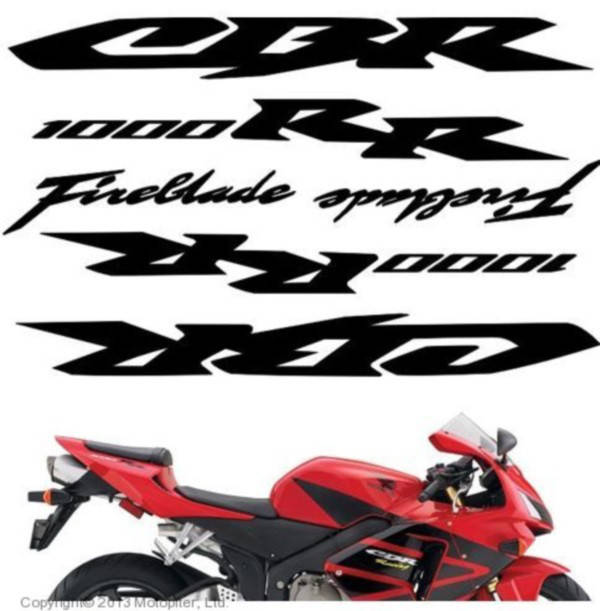 

Виниловая наклейка -GBR 1000 RR, Белый