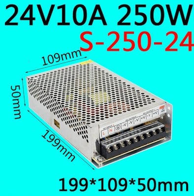 

Импульсный Блок питания, 220 AC-DC 24В 10А 360Вт в перфорированном корпусе