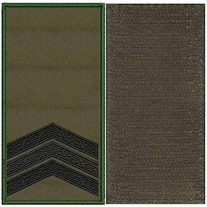 

Погоны на липучке оливковые ВСУ з кантом Сержант