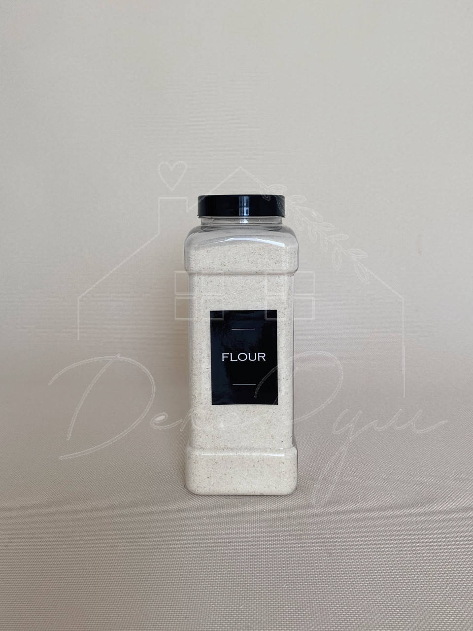 

Емкость пластиковая 1000 мл " Flour " черный цвет