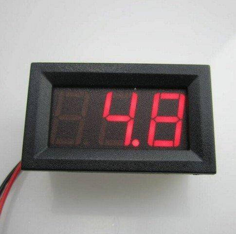 

Вольтметр V27DC-A 0-100 В (красные цифры), Черный