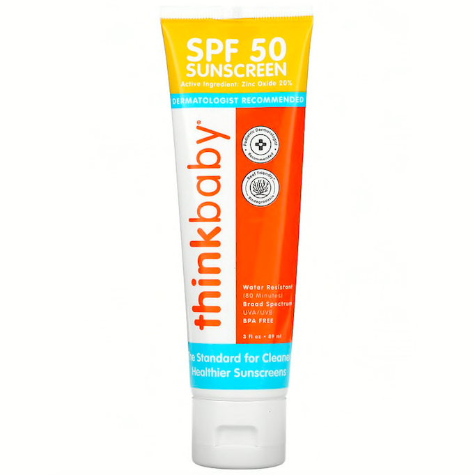 

Think, Thinkbaby, солнцезащитный крем SPF 50+, 3 жидких унции (89 мл)