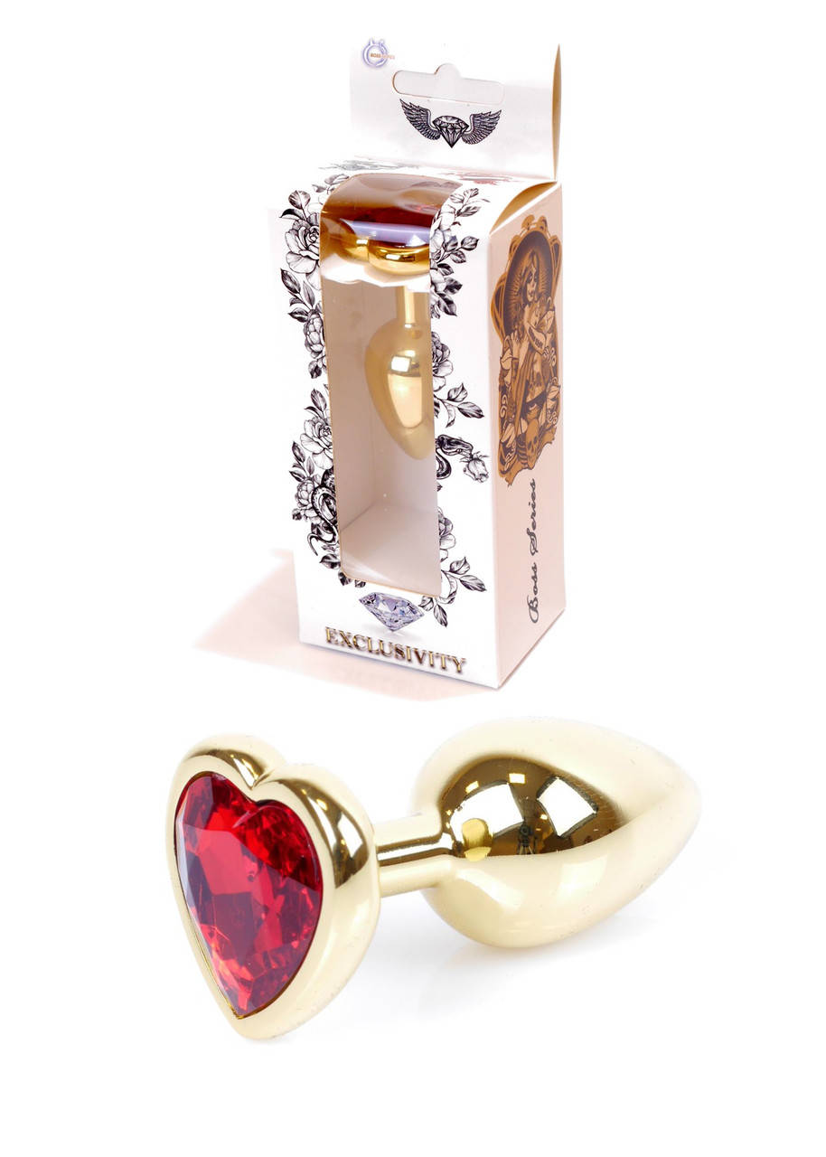 

Анальна пробка -Jewellery Gold Heart PLUGRed, Золотистый