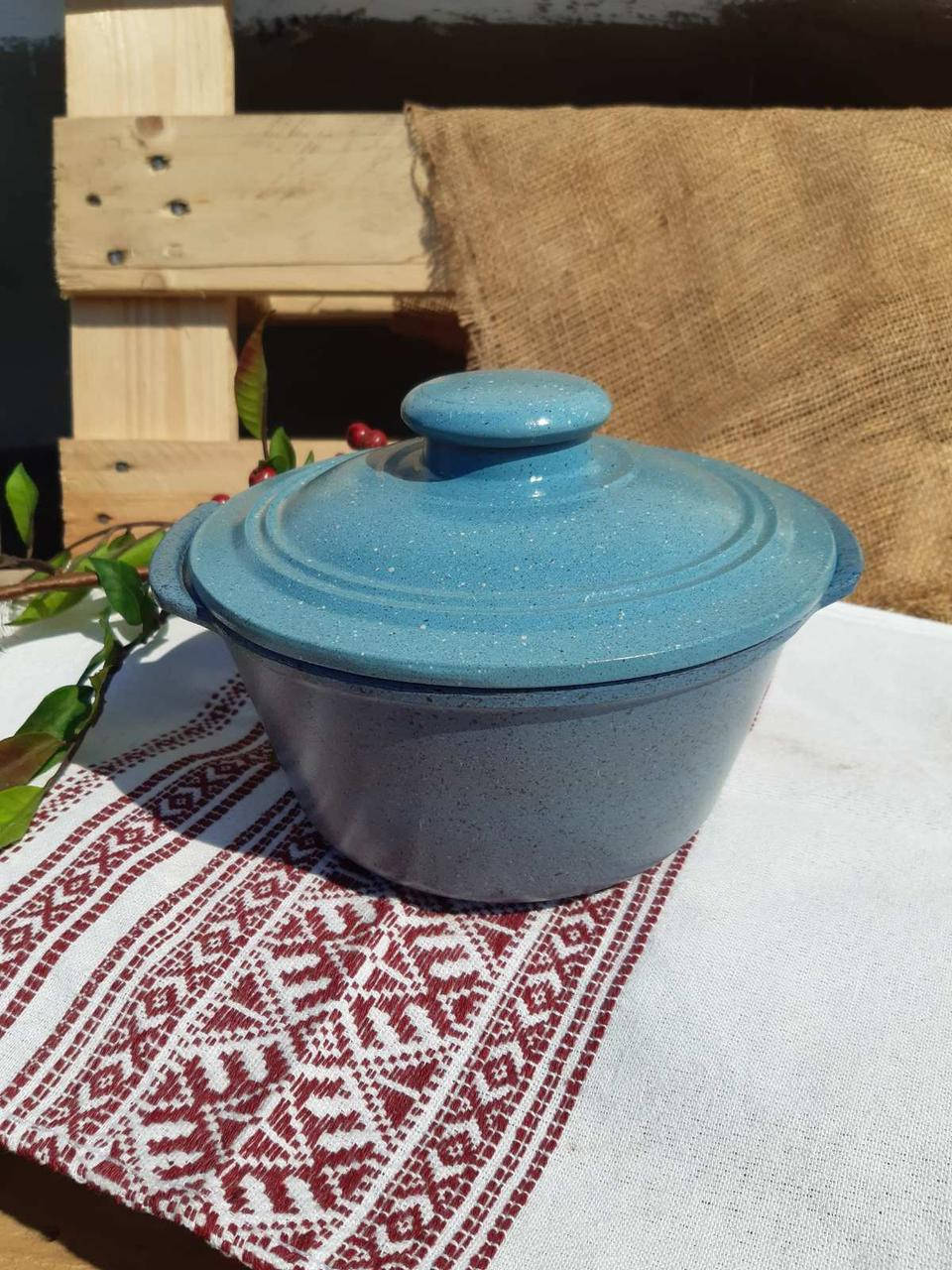 

Кастрюля с ручками 1.2л (синий)