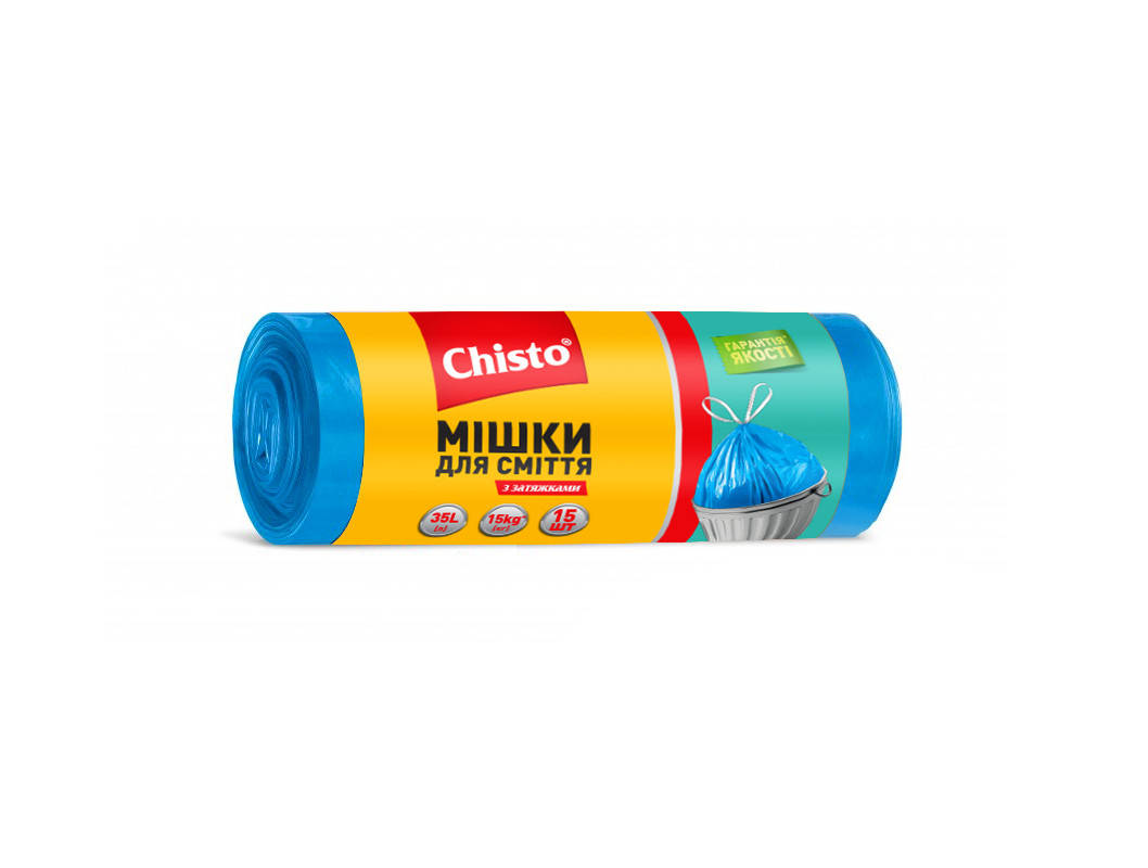 

Chisto Пакеты д/мусора 35лх15шт с затяжкой