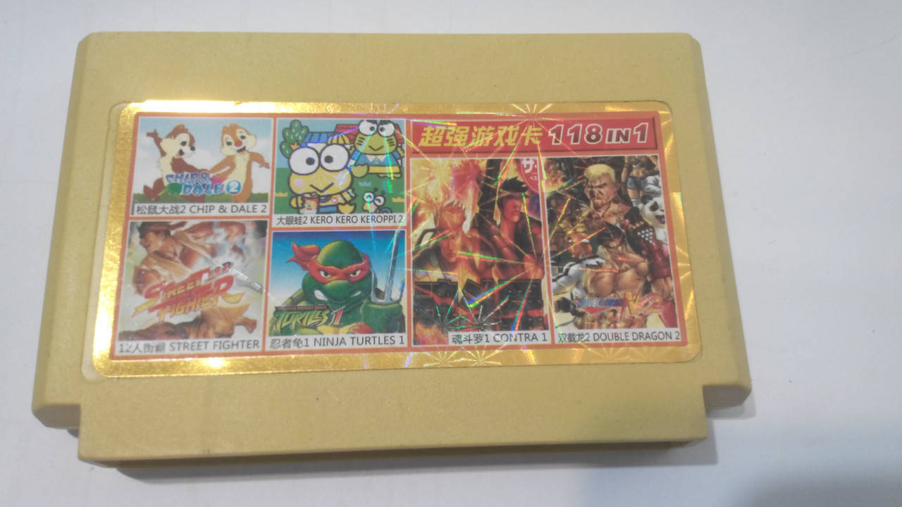 

Картридж для Dendy 118 разных игр (Double Dragon 3 Ninja Turtles Chip & Dale)