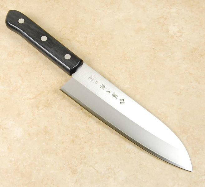 

Нож Сантоку 17 см. Tojiro F-311 (Япония). Серия - DP. Сталь VG 10. Рукоять — Древесно-полимерный композит.