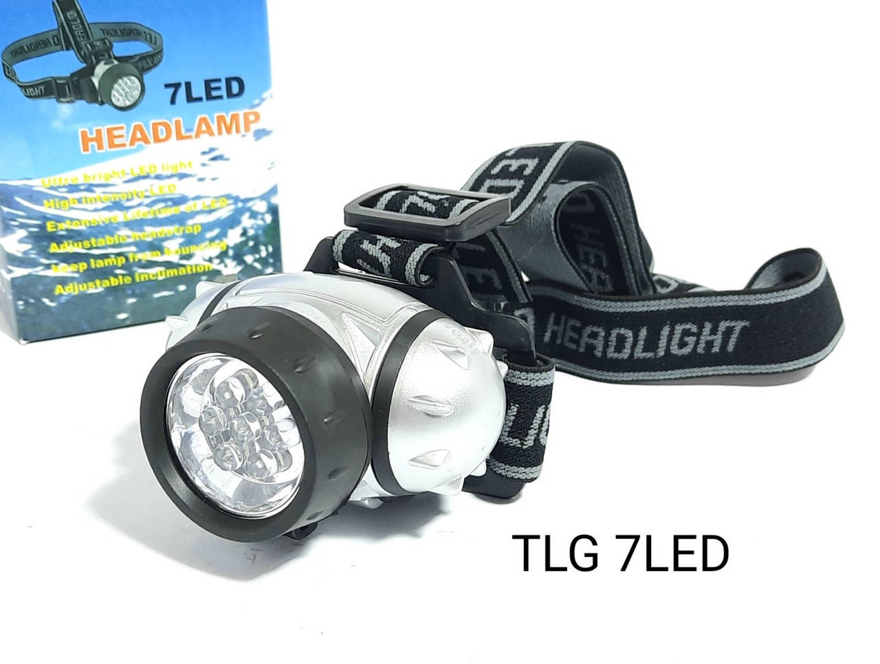 

Налобный фонарь со светодиодами TLG 7 LED, Черный