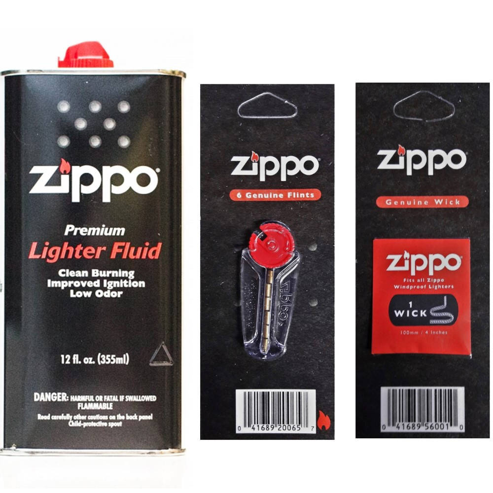 

Комплект Zippo Бензин 355 мл 3165 + Кремни 2406 + Фитиль 2425