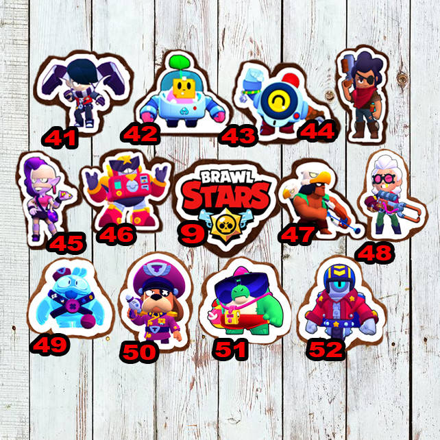 

Пряники бравл старс фигурки герои персонажи декор для торта съедобные топперы в торт украшения на палочке 3