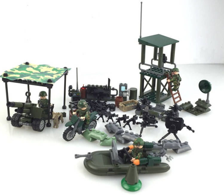

Военные фигурки, 4в1 Военная серия Vietnam War военный конструктор, BrickArms