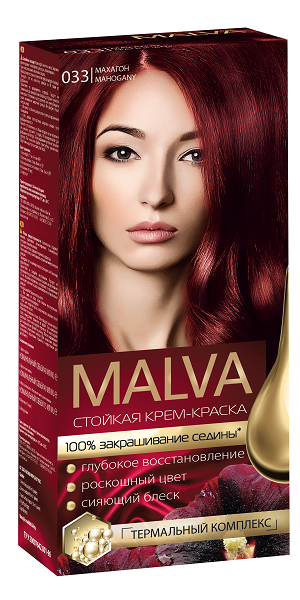 

Краска для волос Мальва / "MALVA"- 033 Махагон