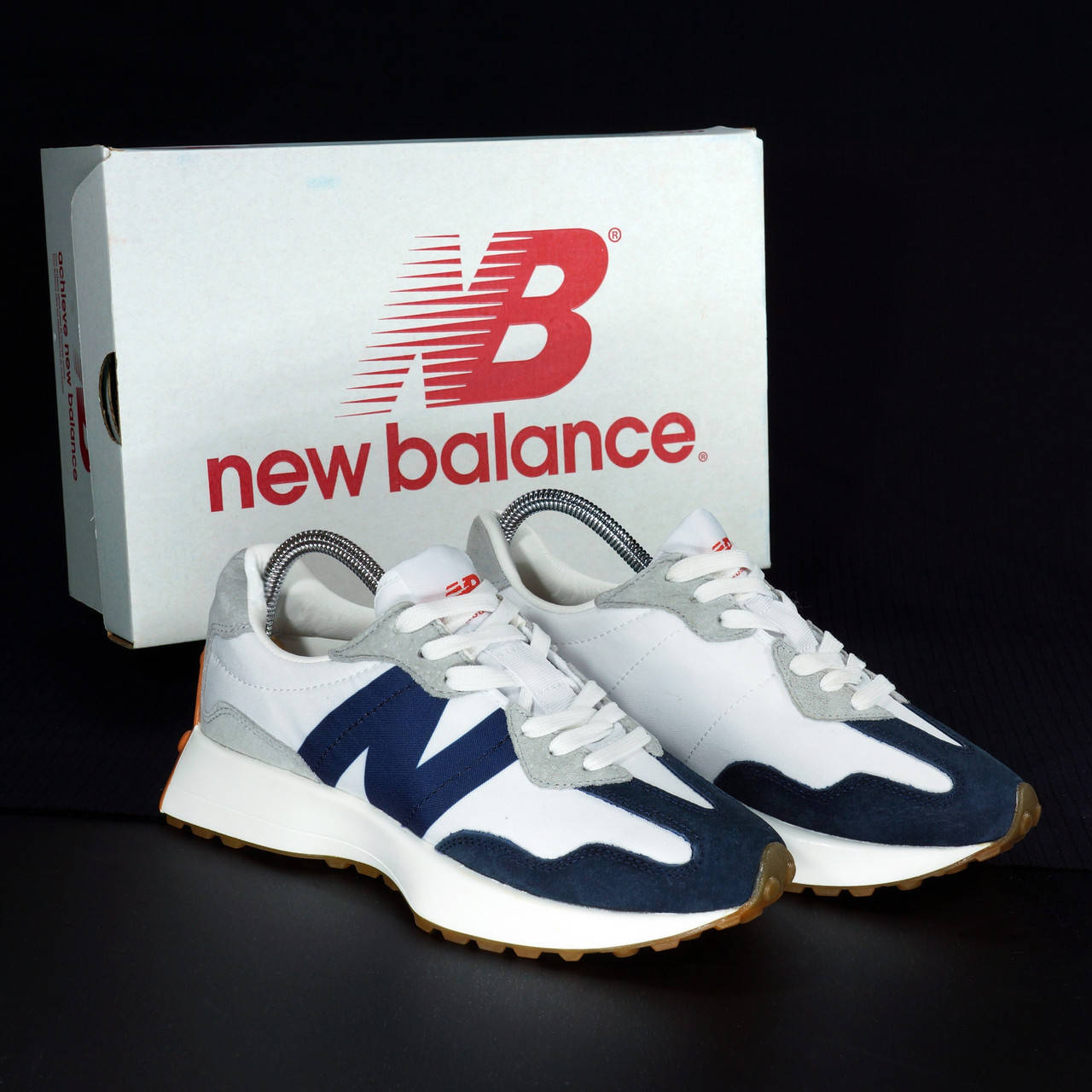 

Женские кроссовки New Balance 327 синие с белым, Синий