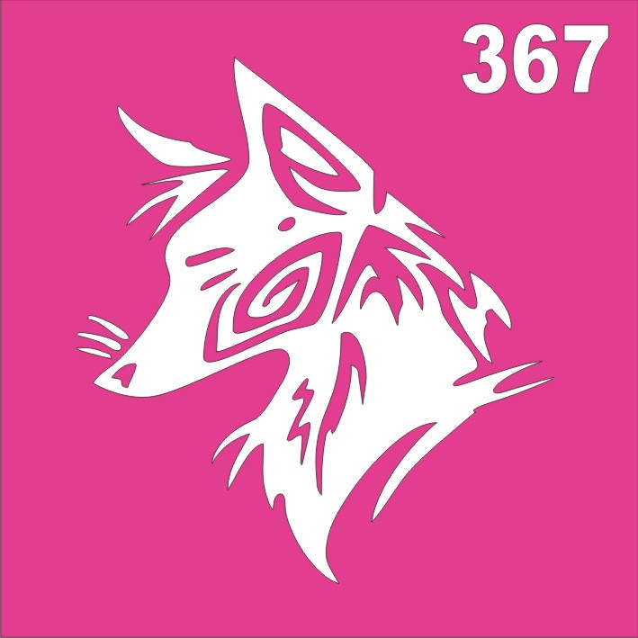 

Трафарет Волк для био-тату хной, блеск тату Boni Kasel № 367